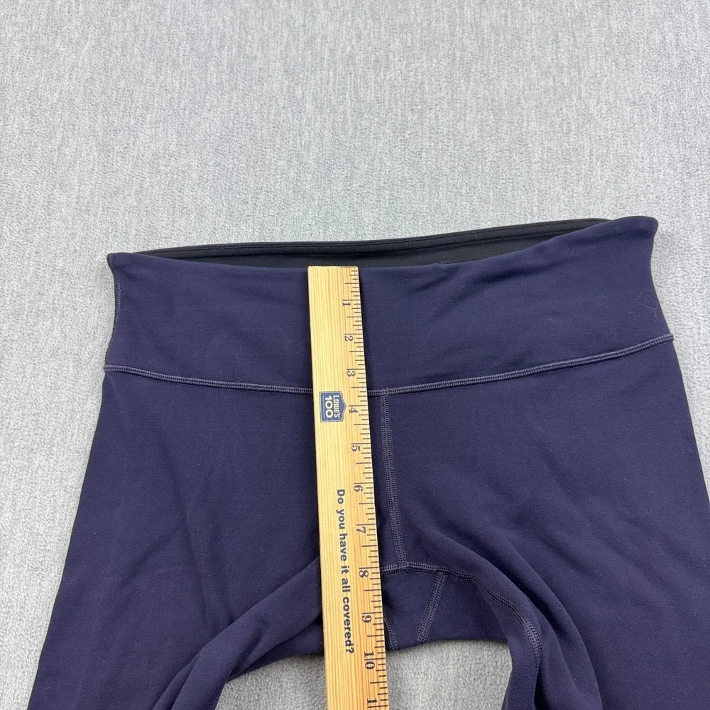 Lululemon Womens Leggings 10 Purple Black Wunder Under Cropped‎ 23